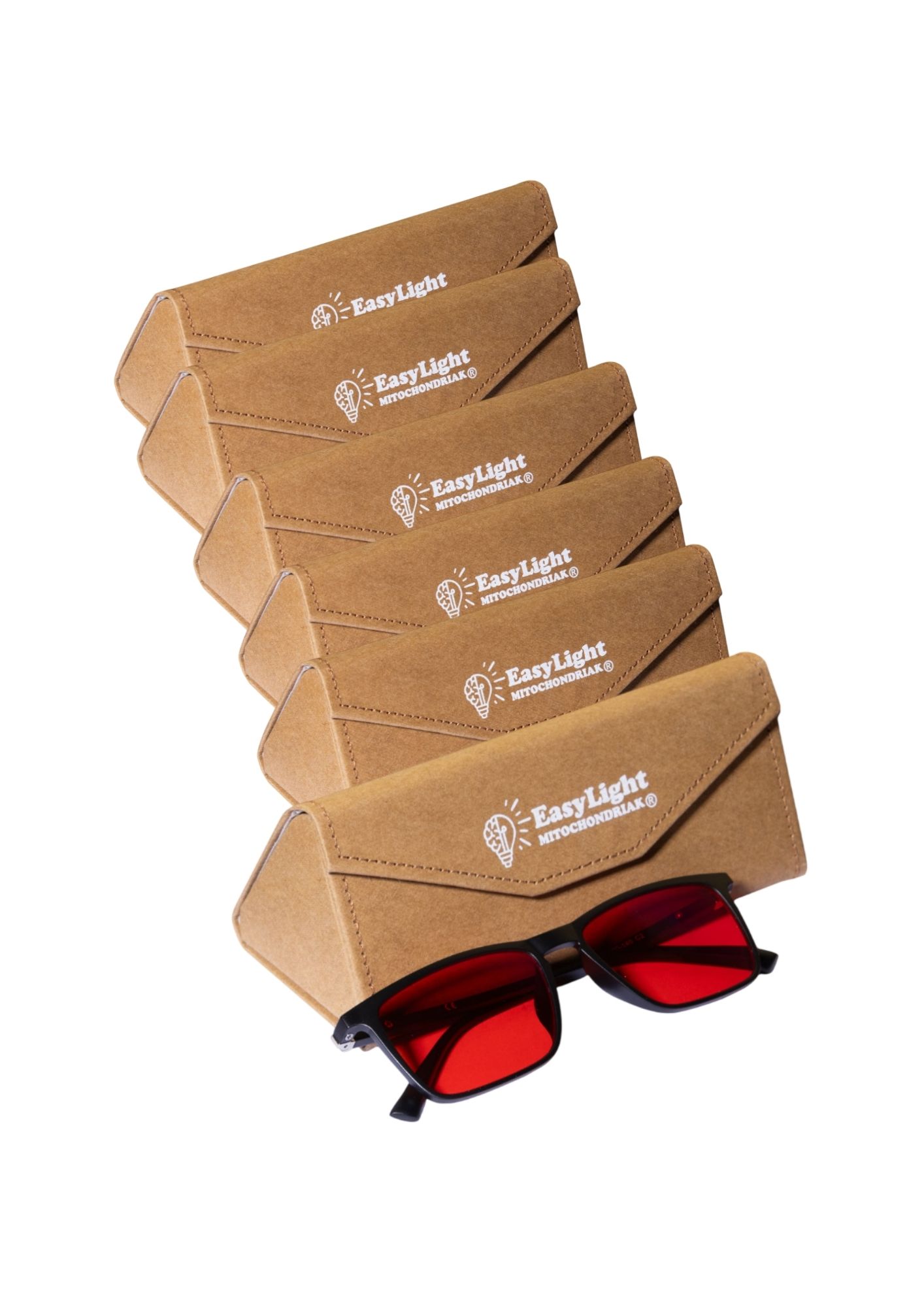 Červené okuliare Mitochondriak® proti modrému svetlu Rodinný Sixpack