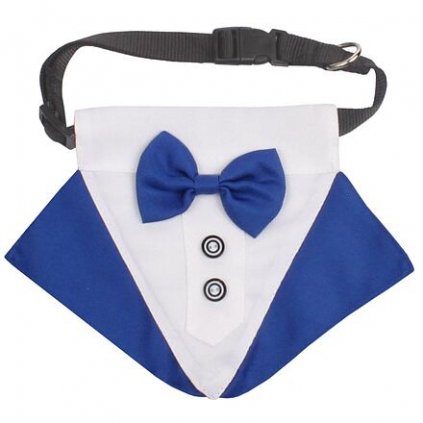 Formal motýlek pro psy modrá (Velikost oblečení S)