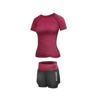 Runner Short 2W fitness set plum (Velikost oblečení S)