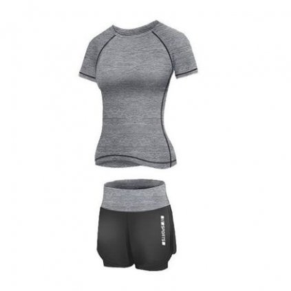 Runner Short 2W fitness set šedá (Velikost oblečení S)