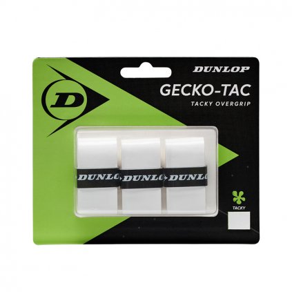 Tenis omotávky DUNLOP GECKO-TACK OverGrip 0,5 mm bílá (Velikost Univerzální)