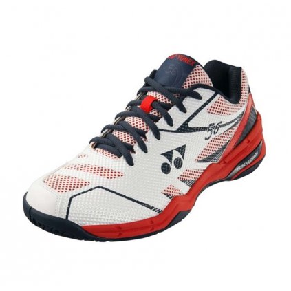 Halová obuv YONEX SHB 56 - bílá, červená (Velikost EUR 35, kód KSHB56-4035-523)