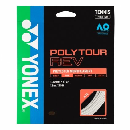 Tenisový výplet YONEX PolyTour REV 125 - 12 m - bílý