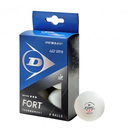 DUNLOP Fort Tournament 40+ *** ITTF (6 ks) bílý (Velikost Univerzální)