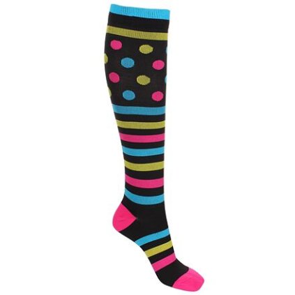 Striped Dots dámské kompresní podkolenky (Velikost oblečení M)