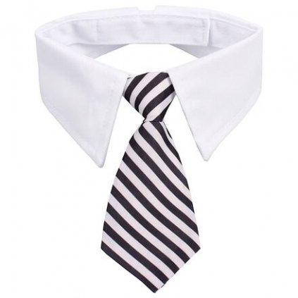 Gentledog kravata pro psy černá-bílá (Velikost oblečení S)