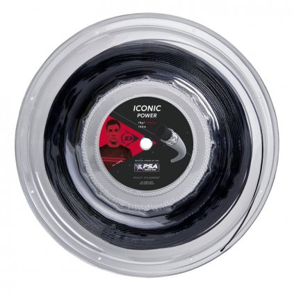 Squash struny DUNLOP ICONIC POWER 18G/1,10 mm (kolo 100 m) (Velikost Univerzální)