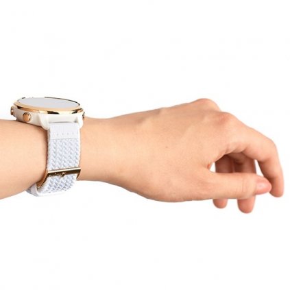 Suunto 20mm Athletic 5 Braided Textile Strap White Gold Size S