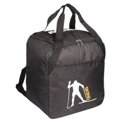 Ski Rucksack taška na helmu a lyžáky černá