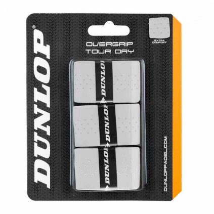 Padel omotávky DUNLOP DRY TOUR OverGrip bílý (Velikost Univerzální)