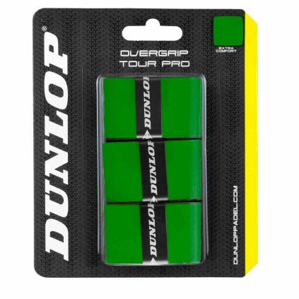 Padel omotávky DUNLOP PRO TOUR OverGrip zelený (Velikost Univerzální)