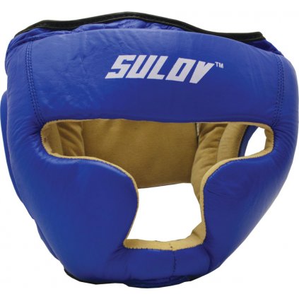 Chránič hlavy uzavřený SULOV®, kožený, modrý (Box velikost L)