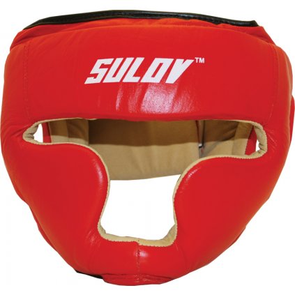Chránič hlavy uzavřený SULOV®, kožený, červený (Box velikost L)