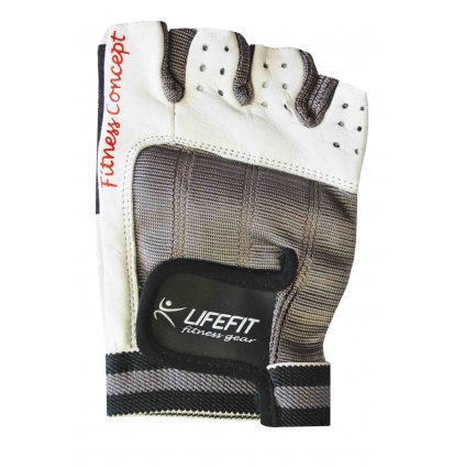 Fitness rukavice LIFEFIT® PRO, bílé (Oblečení velikost M)