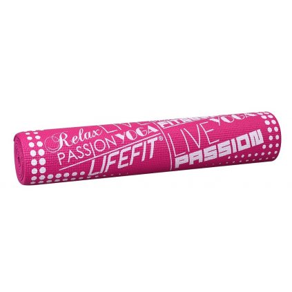 Gymnastická podložka LIFEFIT® SLIMFIT PLUS, 173x58x0,6cm, světle růžová