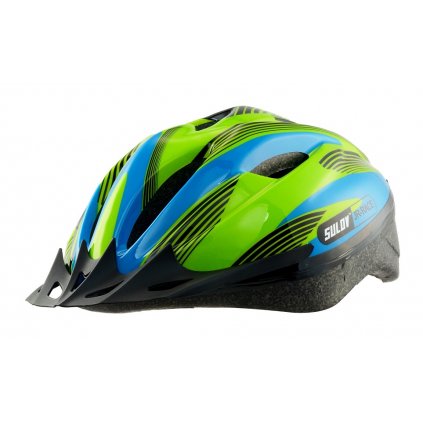 Dětská cyklo helma SULOV® JR-RACE-B, modro-zelená (Helma velikost M)