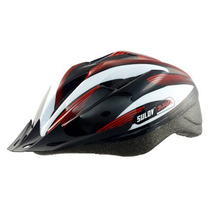 Dětská cyklo helma SULOV® JR-RACE-B, černo-bílá (Helma velikost M)