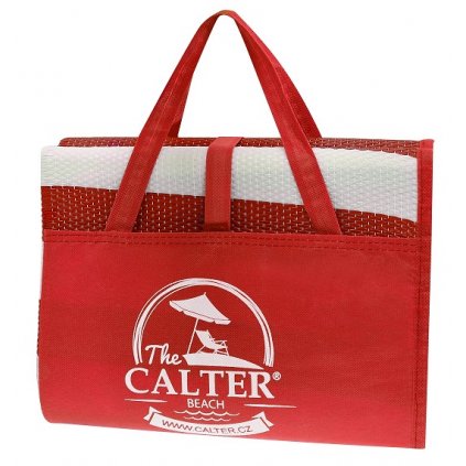 Plážová podložka CALTER® - taška, plastová, červená