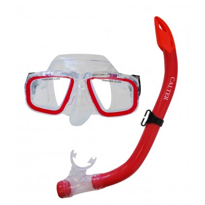 Potápěčský set CALTER® JUNIOR S9301+M229 P+S, červený