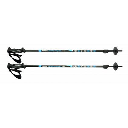 Sjezdové skládací hole SULOV® TELESCOPIC SENIOR, vel. 90-145cm, modré