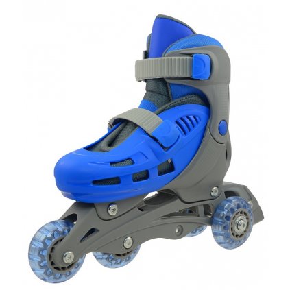 Kolečkové brusle TRISKATE BASIC, šedo-modré (Brusle velikost S)