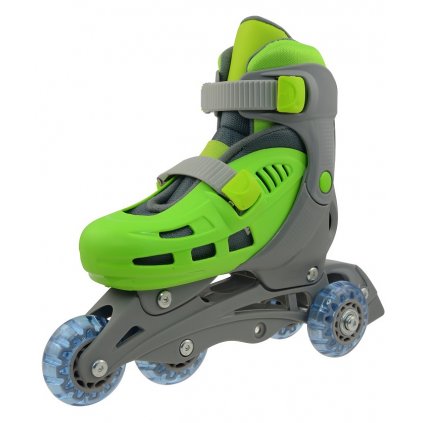 Kolečkové brusle TRISKATE BASIC, zelené (Brusle velikost S)