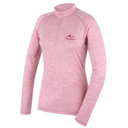 Merino termoprádlo triko Merow Zip L faded pink