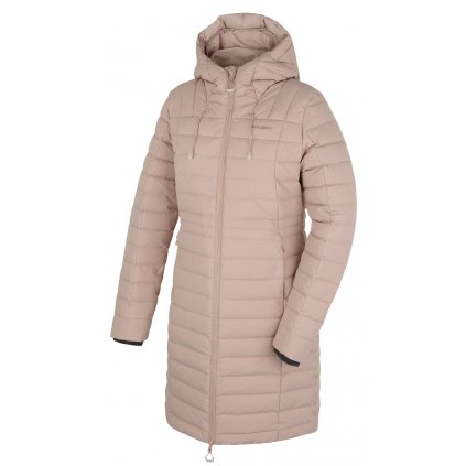 Dámský péřový kabát Daili L beige (Velikost L)