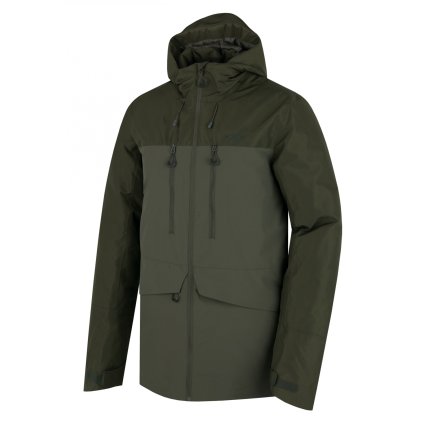 Pánská plněná zimní bunda Nebet M dark khaki