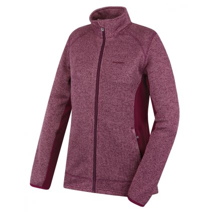 Dámský fleecový svetr na zip Alan L magenta (Velikost L)