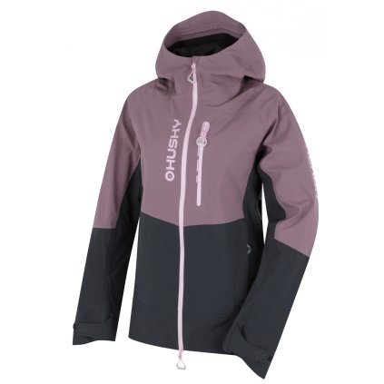 Dámská hardshell bunda Nicco L purple/grey (Velikost L)