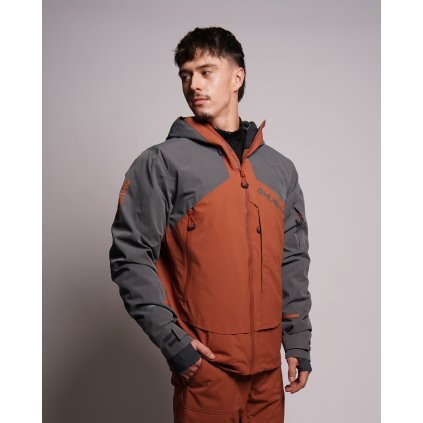 Pánská lyžařská bunda Geilo M brown/grey (Velikost L)