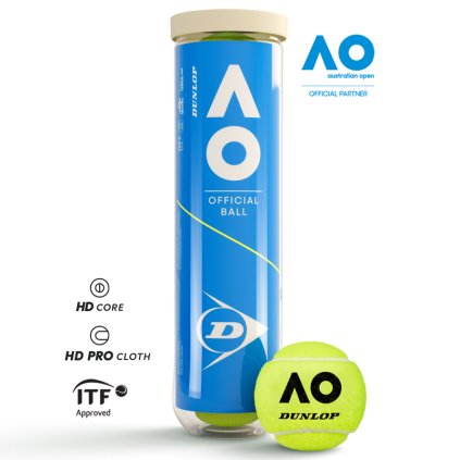 Tenisové míče DUNLOP AUSTRALIAN OPEN (Velikost Univerzální)