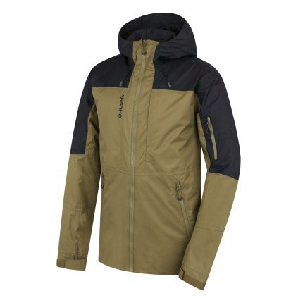 Pánská hardshell bunda Nickin M khaki/black (Velikost L)
