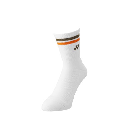 Ponožky YONEX 19194, bílé, hnědé - 1 ks (Velikost S, kód KCO11945-22-508)
