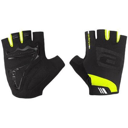 Garda cyklistické rukavice černá-žlutá fluo (Velikost oblečení M)