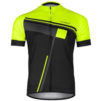 Cube cyklistický dres černá-žlutá fluo (Velikost oblečení L)