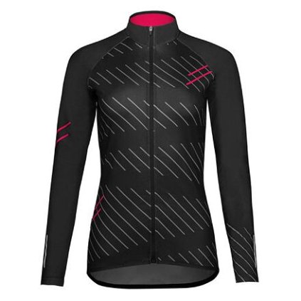 Gaia 2.0 cyklistický dres černá-růžová (Velikost oblečení M)