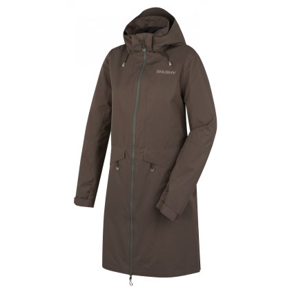 Dámský hardshell kabát Nua L brown (Velikost L)