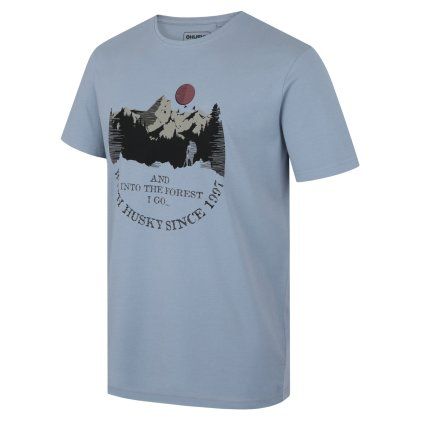 Pánské bavlněné triko Tee Moon M light blue (Velikost L)