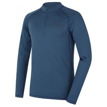 Merino termoprádlo triko Merow zip M blue (Velikost L)