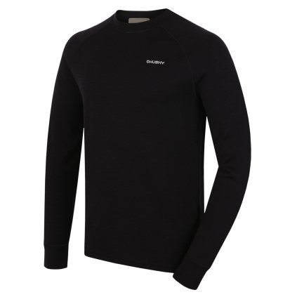 Pánská merino mikina Aron M black (Velikost L)