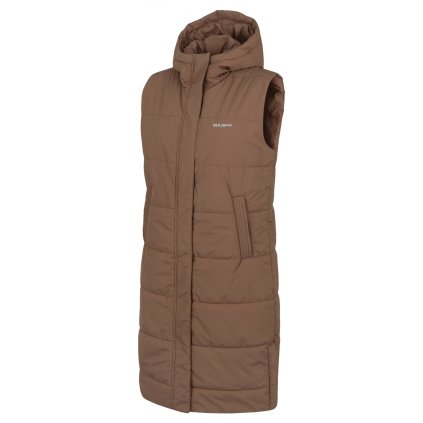 Dámská hardshell vesta Nilo L brown (Velikost L)