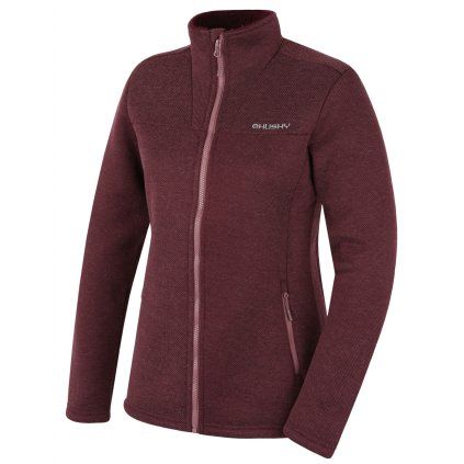 Dámský svetr na zip Akra L dark bordo (Velikost L)