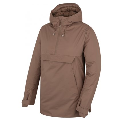 Dámská hardshellová plněná bunda Nesebi L brown (Velikost L)