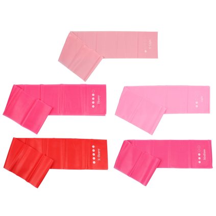 Yoga Stretch Mix 1500 sada posilovacích gum 5 ks růžová