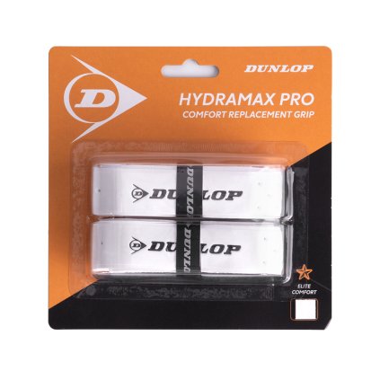 Squash omotávky DUNLOP Hydramax Pro PU grip - bílý (Velikost Univerzální)