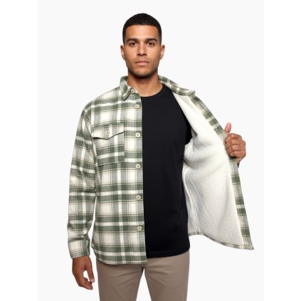 Pánská flanelová košile Givi M green (Velikost L)