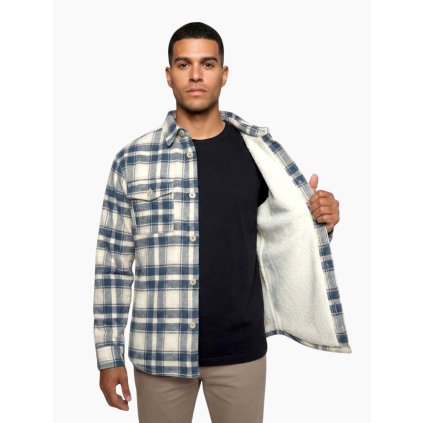 Pánská flanelová košile Givi M blue (Velikost L)