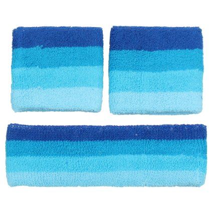 HeadWrist sada potítek a čelenky modrá